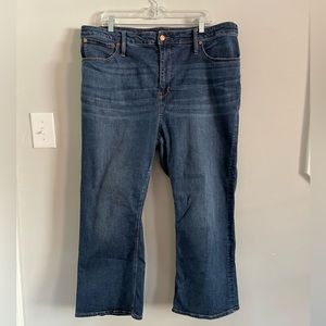 J Crew High Rise Demi Boot Cropped Jean, sz 35